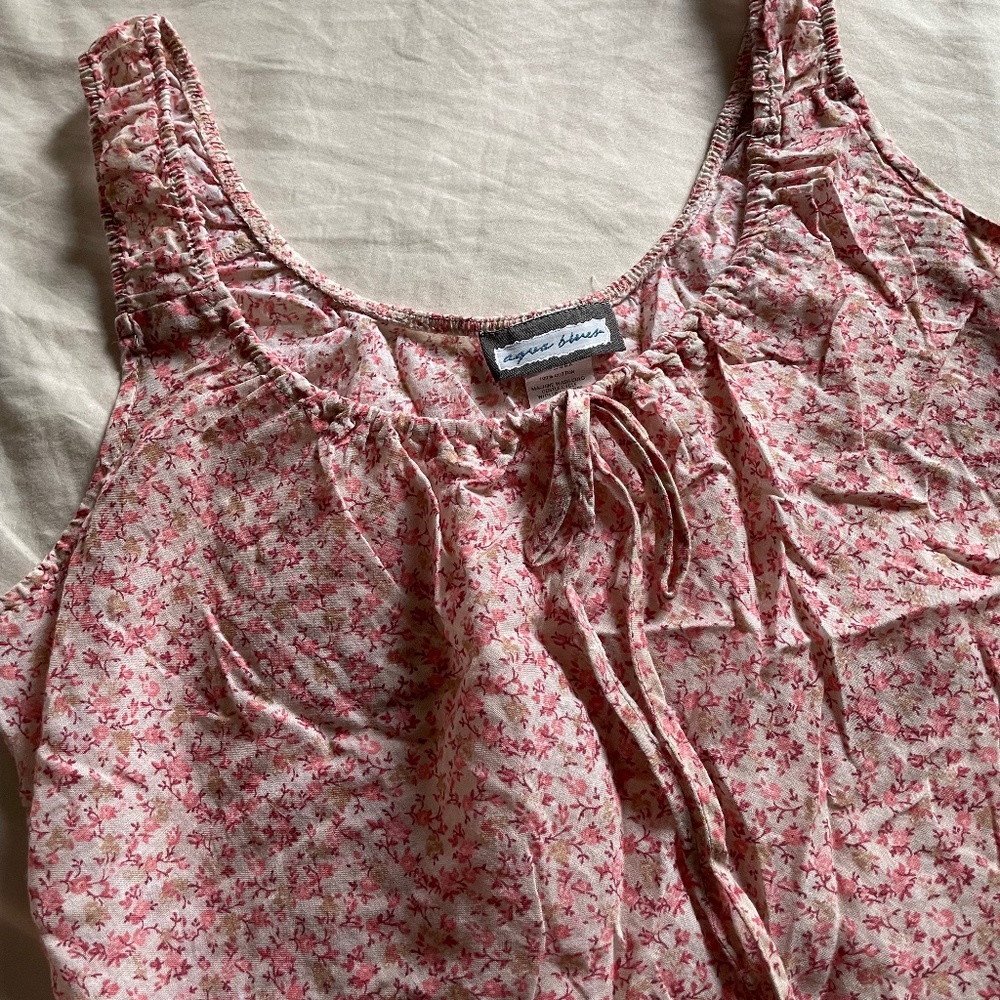 Vintage Y2K "Aqua Blues" Cotton Cami